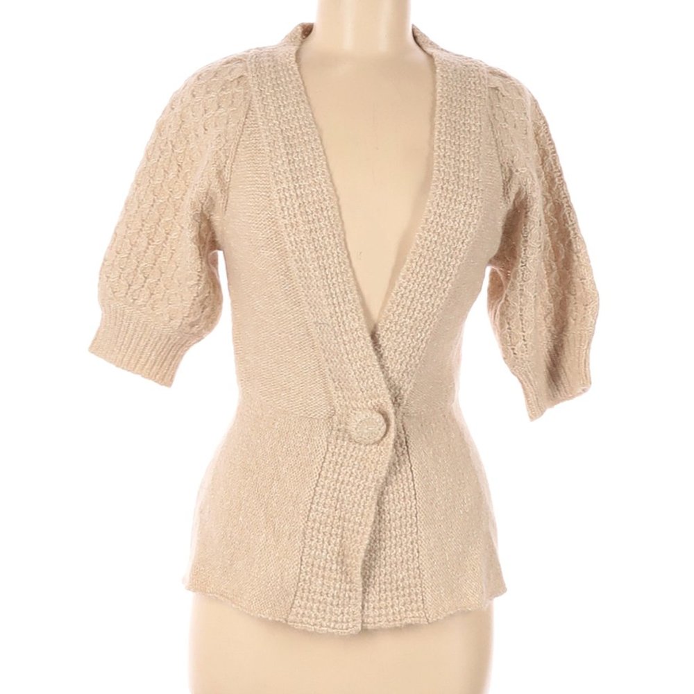Beautiful Cream Knit Snap Close Cardigan
